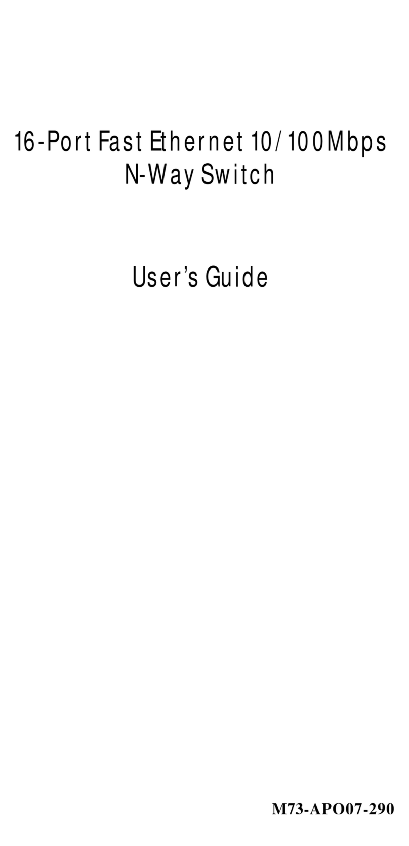 Ovislink 16-Port Fast Ethernet 10/100Mbps N-Way... User manual