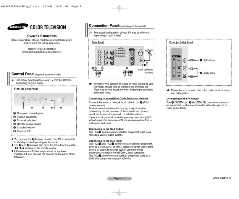 Samsung COLOR TELEVISION User manual