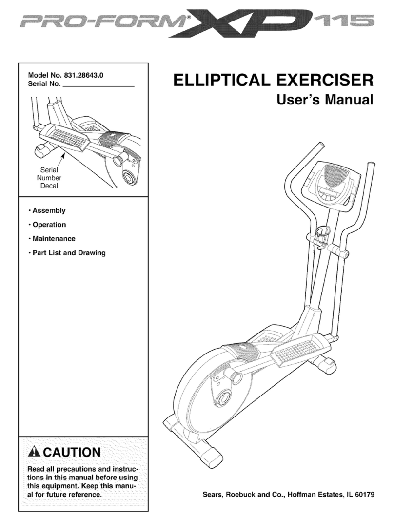 Pro-Form XP 115 User manual