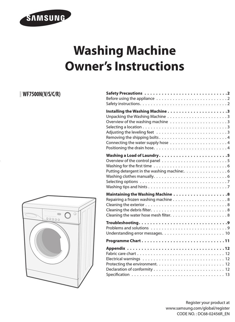 Samsung WF7500N User manual