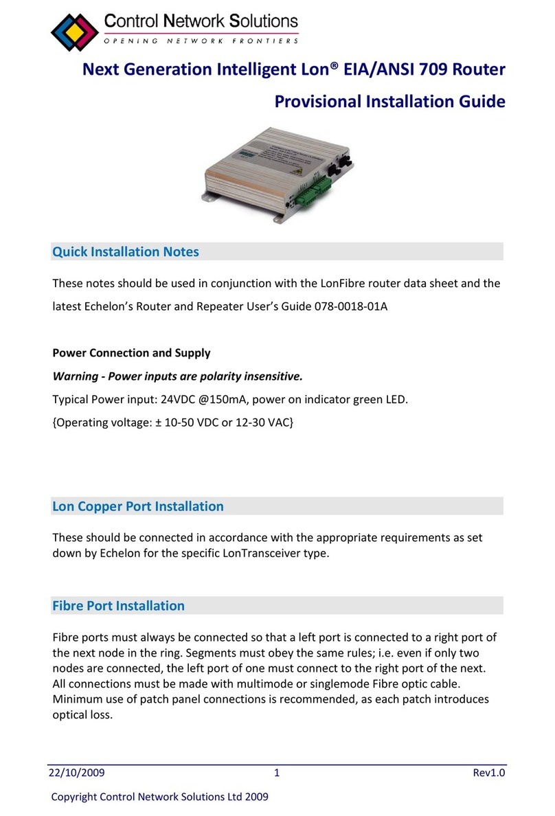 Echelon Lon EIA/ANSI 709 installation guide