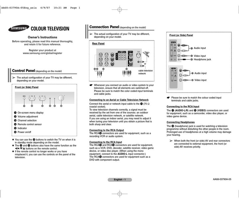 Samsung Colour Television User manual