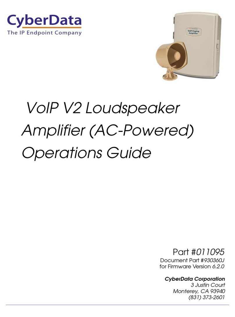 CyberData 11095 User manual CyberData 11095 User manual
