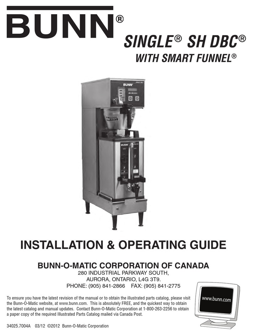 Bunn DUAL SH DBC Troubleshooting guide