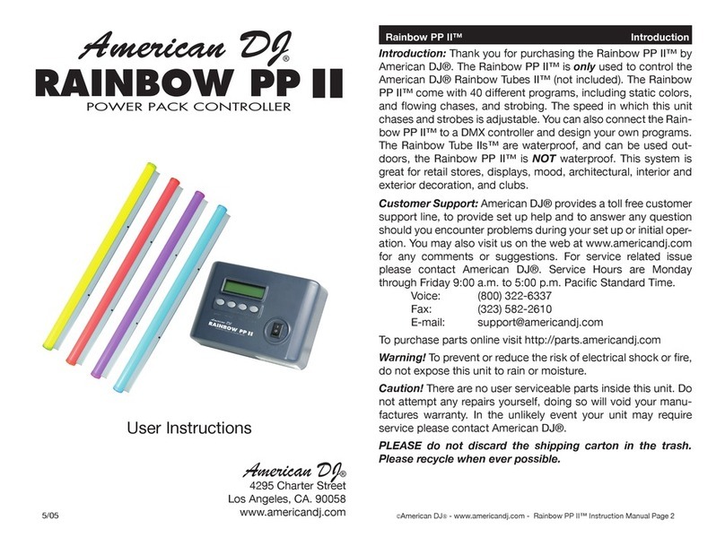 American DJ Rainbow PP II User manual
