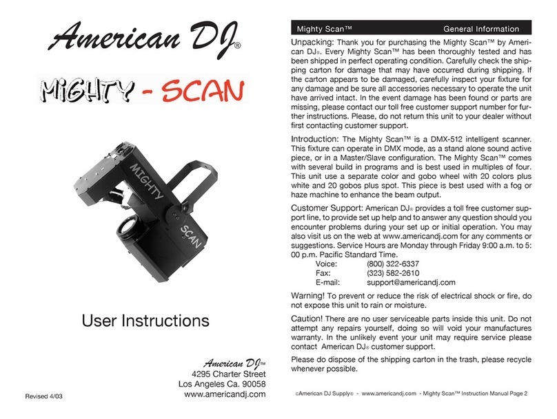 American DJ Mighty Scan User instructions American DJ Mighty Scan User instructions