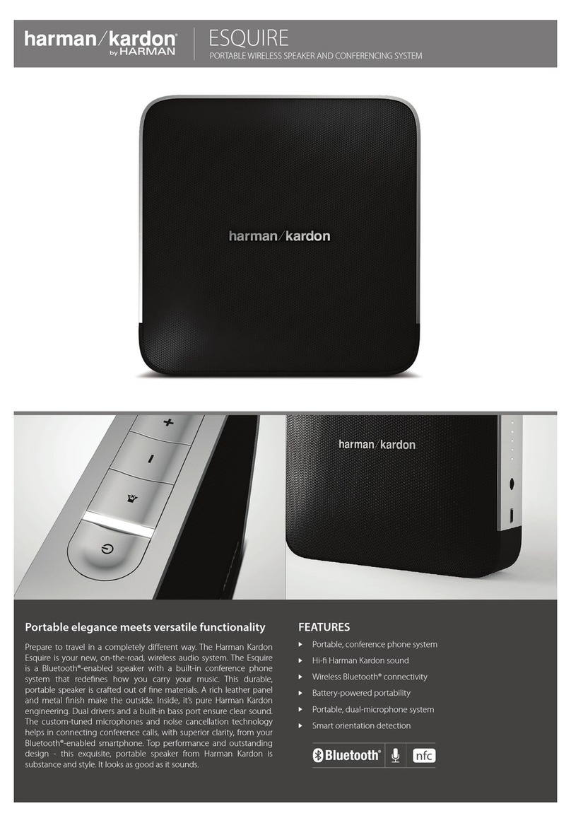 Harman Kardon ESQUIRE Installation and operation manual