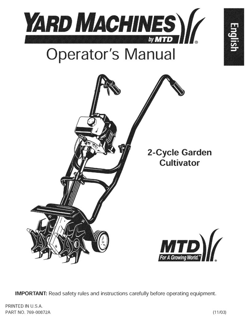 Yard Machines 2- Cycle Gas Cultivator Operator's manual