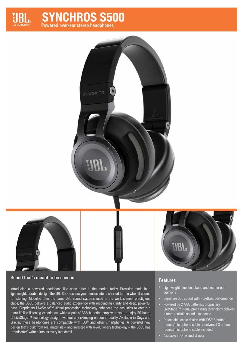 JBL SYNCHROS S500 Features & specifications