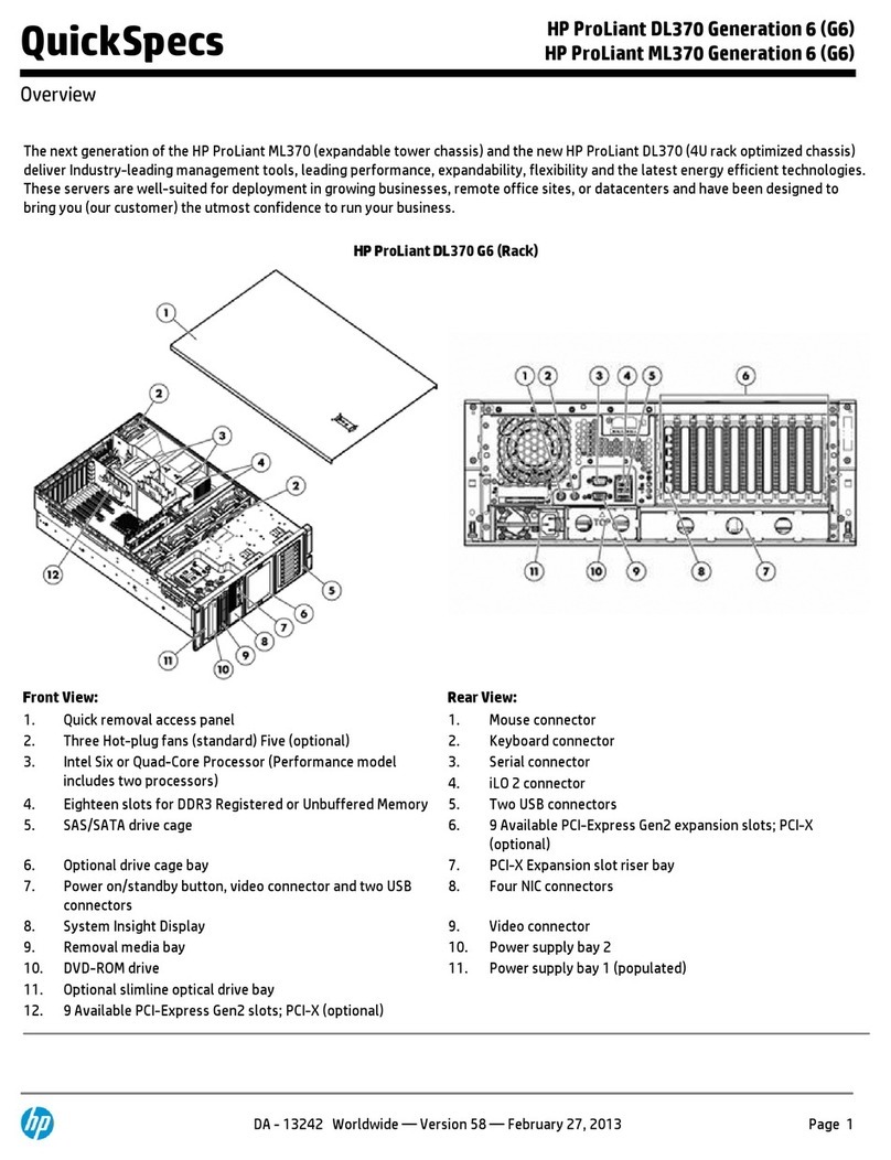 HP ProLiant DL370 Generation 6 Installation guide