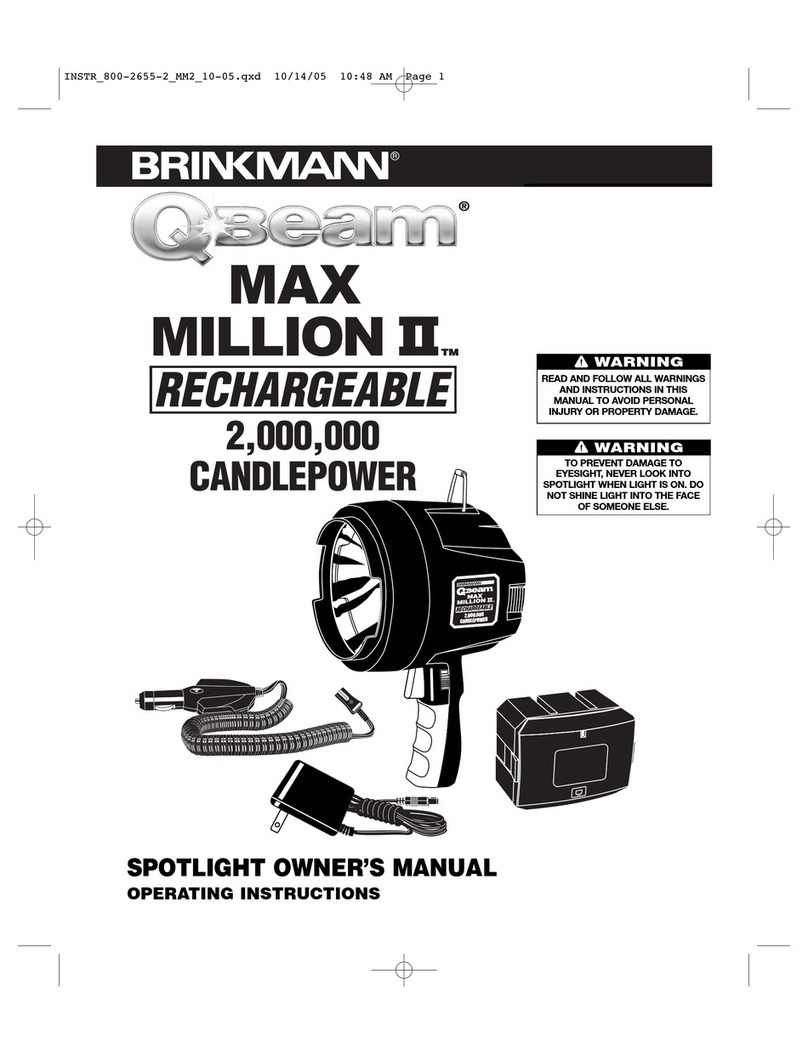 Brinkmann Qbeam MAX MILLION 2 owner's manual