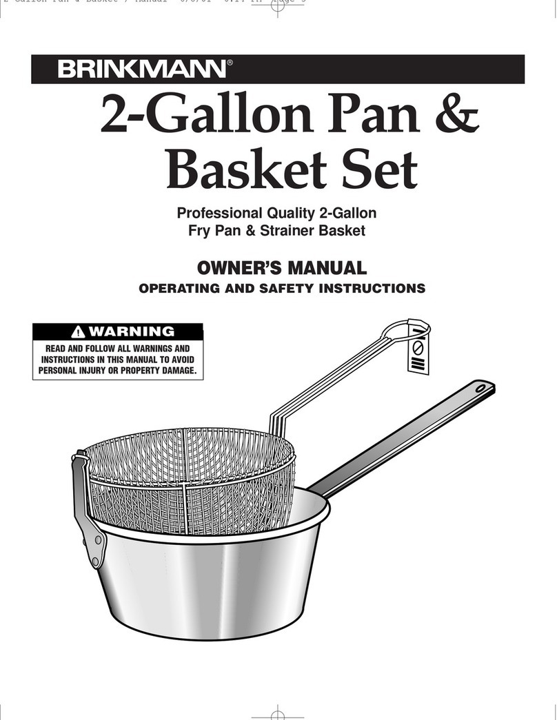 Brinkmann 2-Gallon Pan & Basket Set User manual Brinkmann 2-Gallon Pan & Basket Set User manual