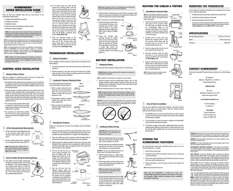 Humminbird Kayak installation guide