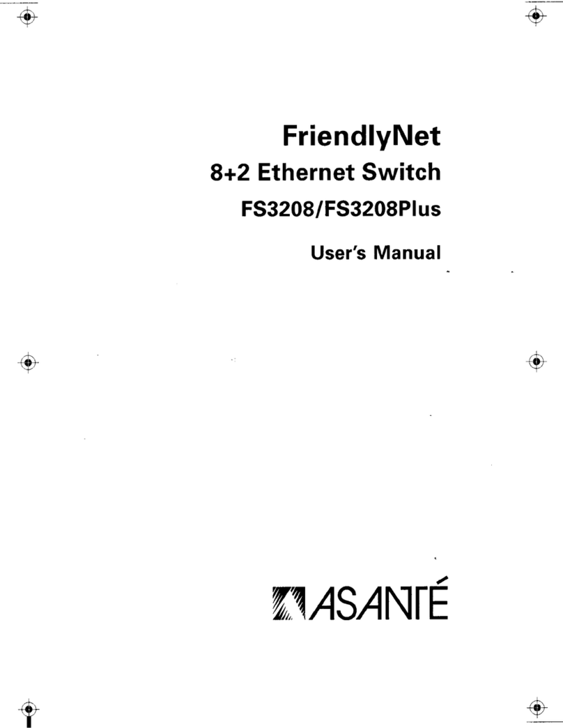 Asante FriendlyNet FS3208 user manual