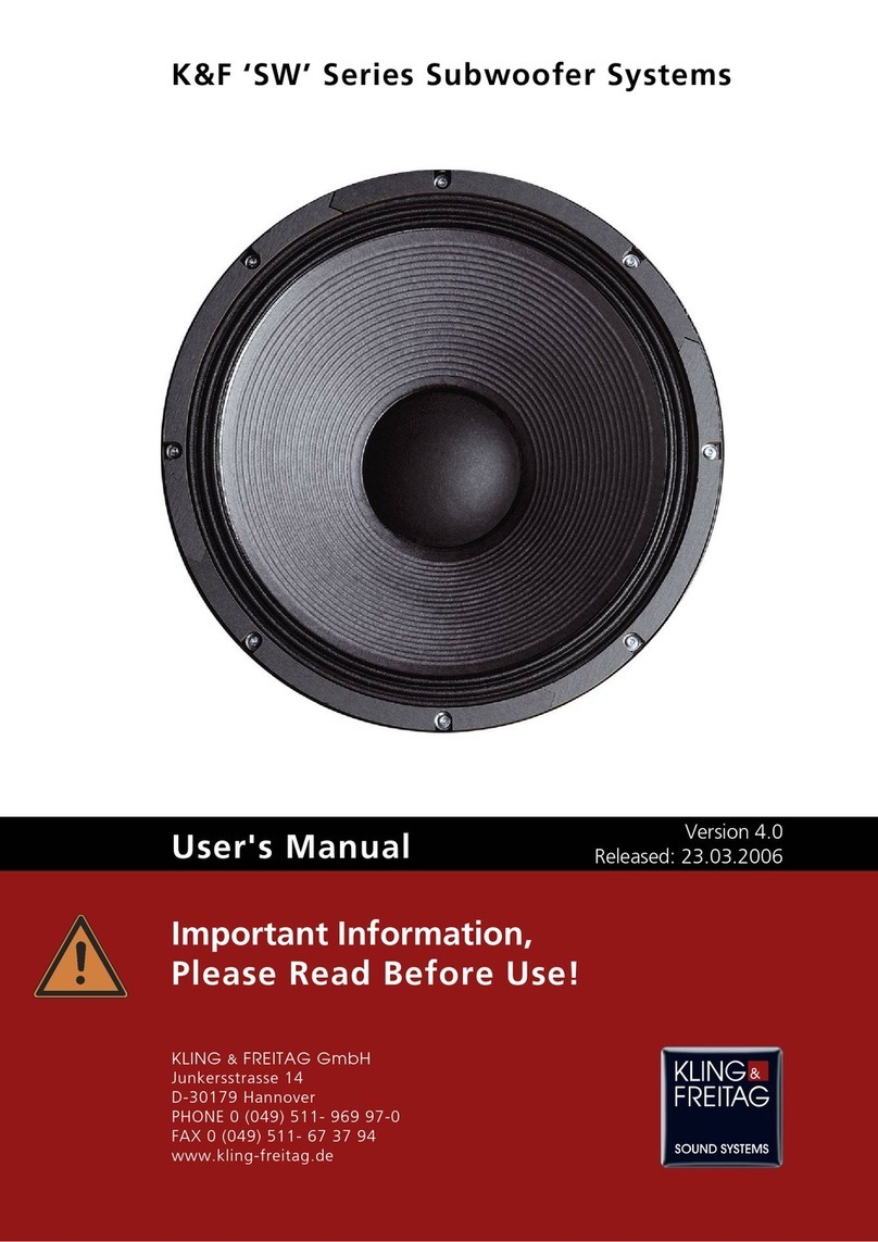 KLING & FREITAG SW Series user manual