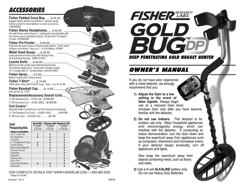 Fisher Gold Bug DP owner's manual