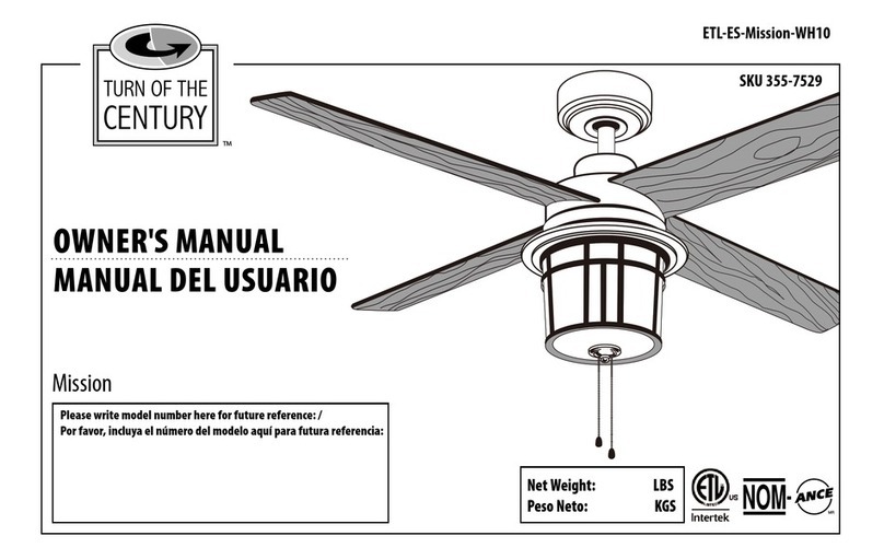 Turn of the century SKU 355-7529 User manual
