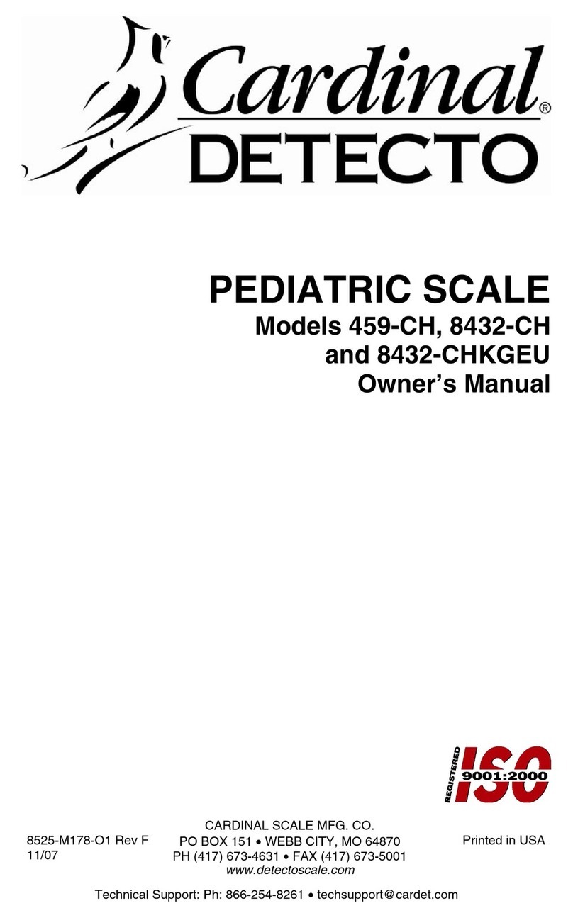 Cardinal Detecto 459-CH User manual
