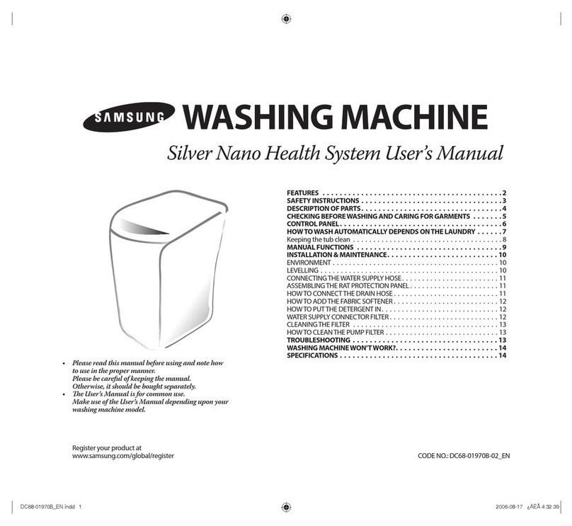 Samsung Washing machine User manual
