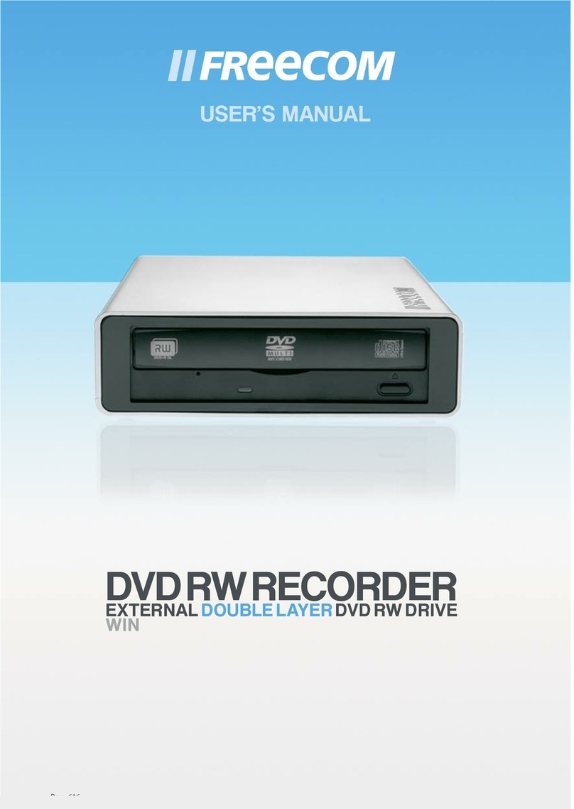 Freecom DVD RW Recorder User manual