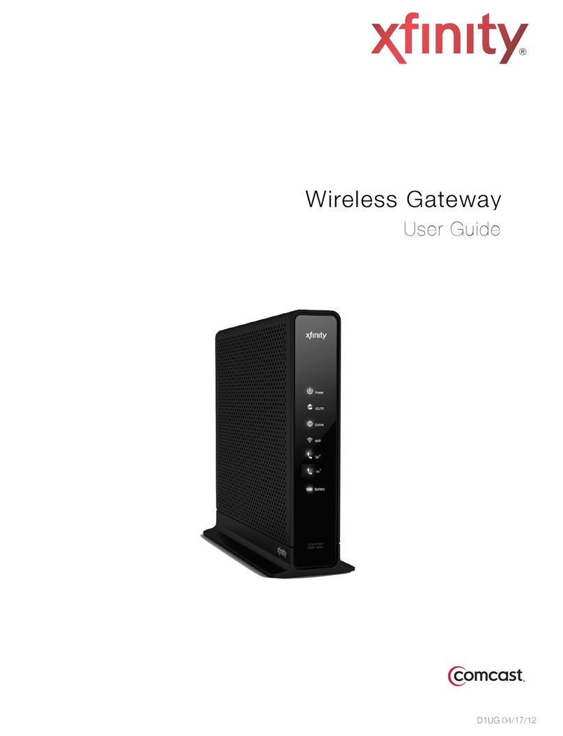 Comcast WIRELESS GATEWAY user guide