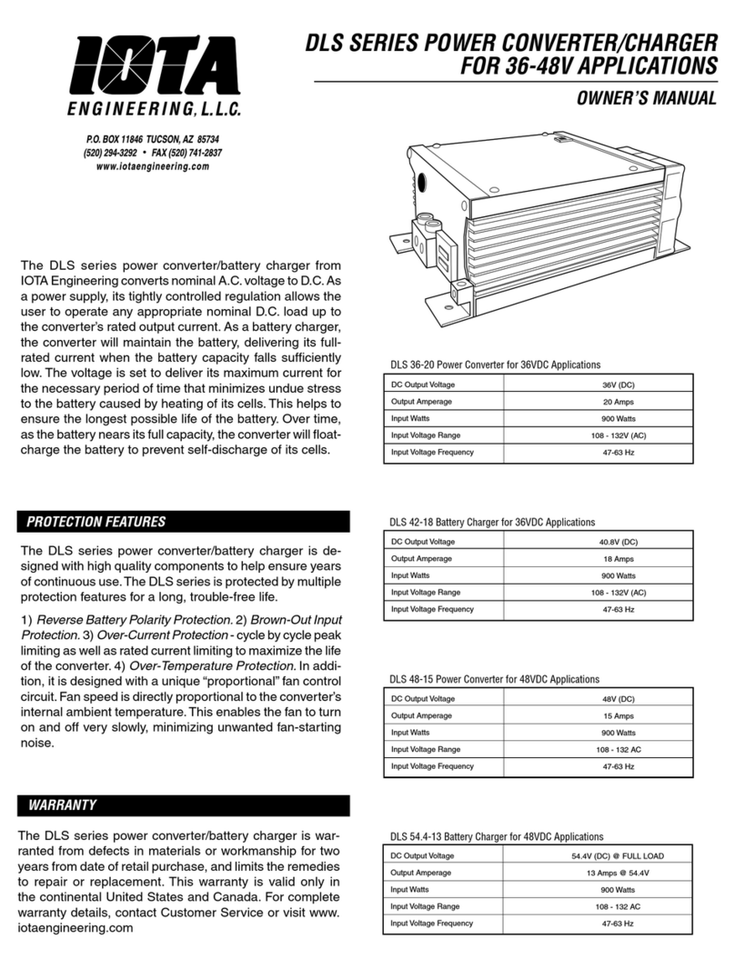 IOTA DLS SERIES owner's manual