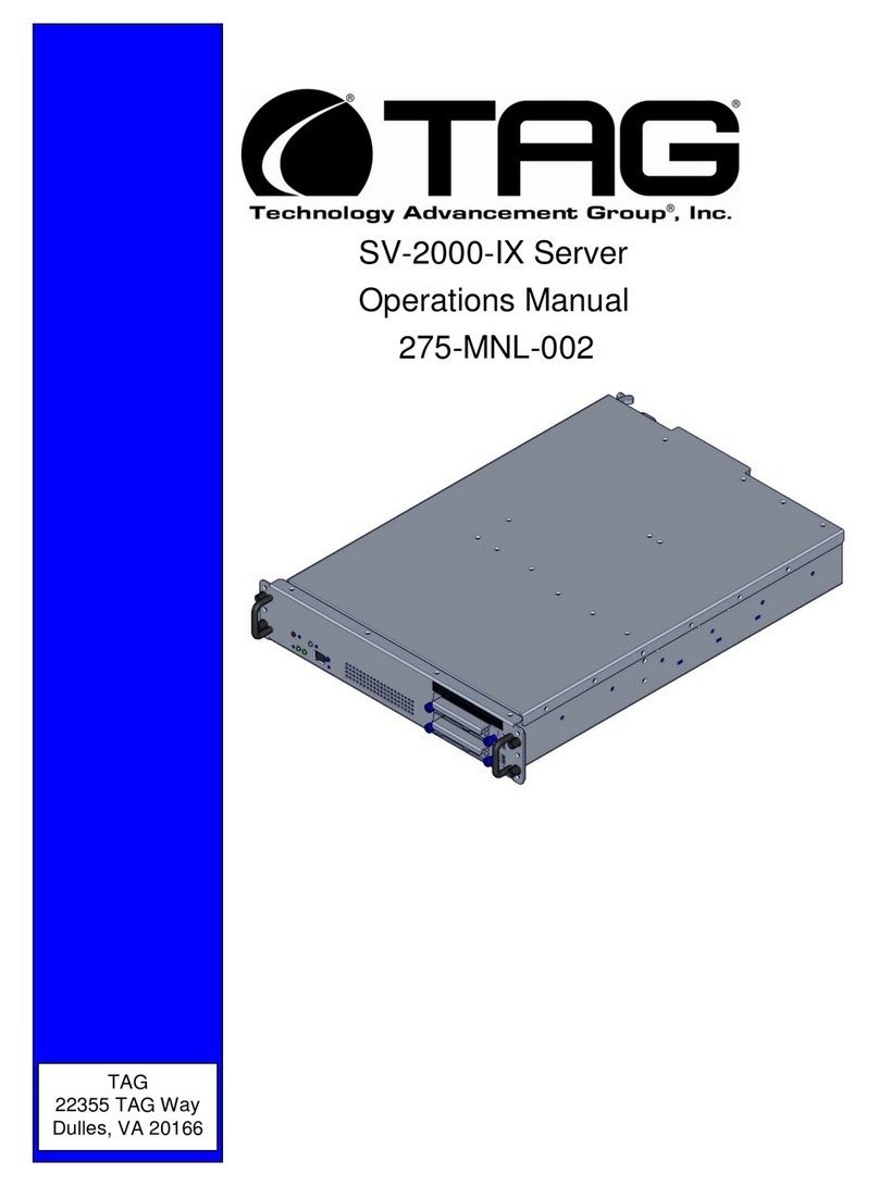 TAG SV-2000-IX Operation manual