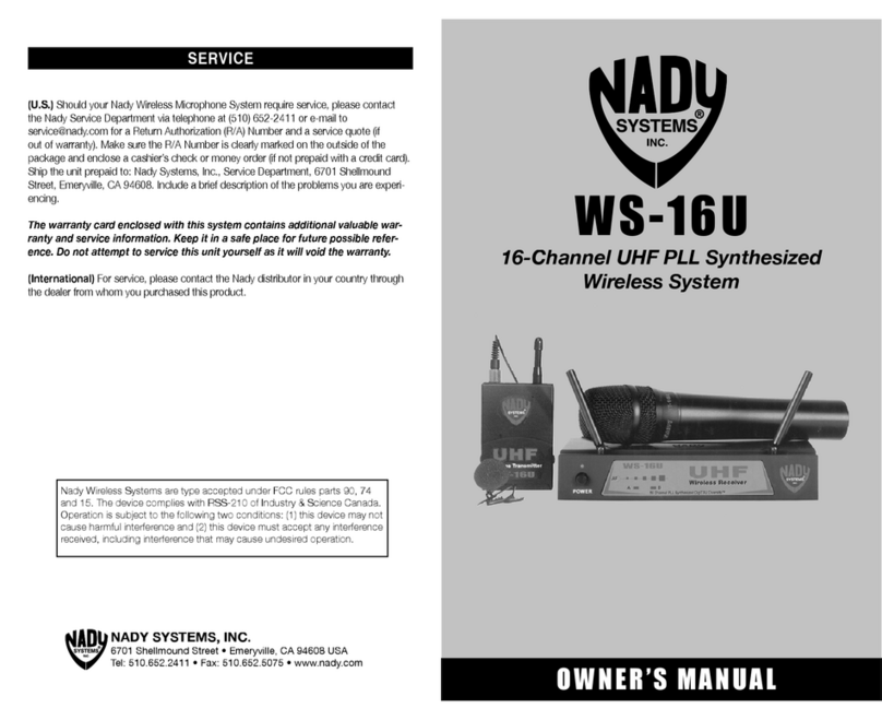 Nady Systems WS-16U User manual
