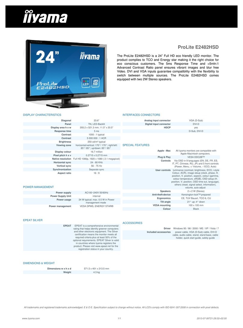 Iiyama ProLite E2482HSD User manual