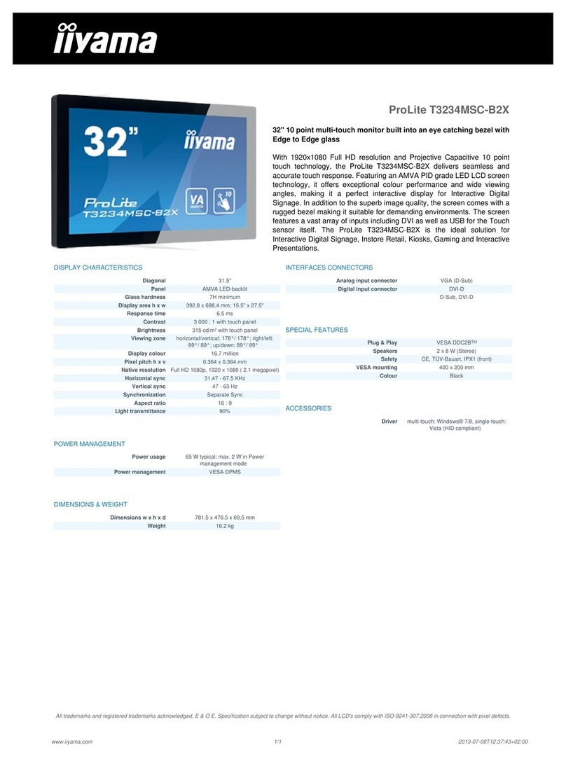 Iiyama ProLite T3234MSC-B2X User manual