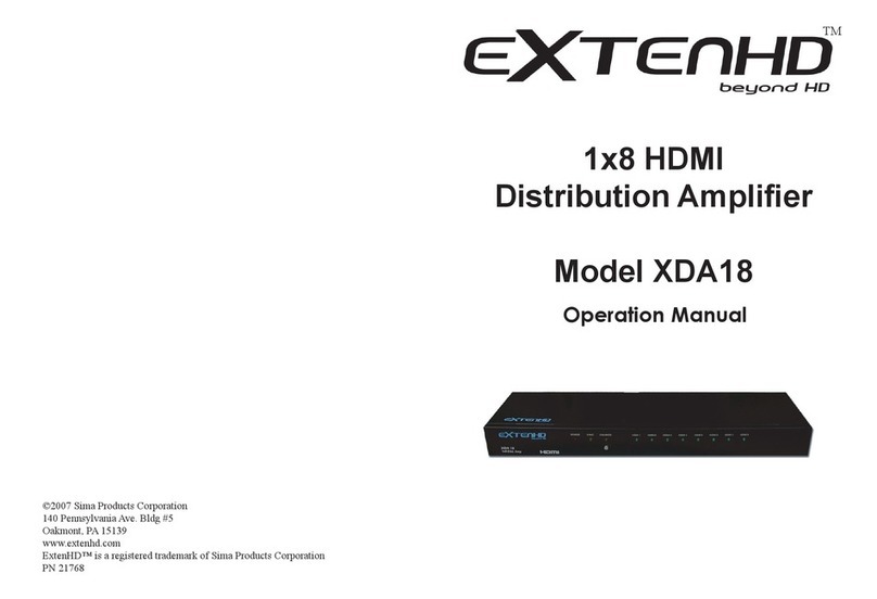 ExtenHD XDA18 Operation manual