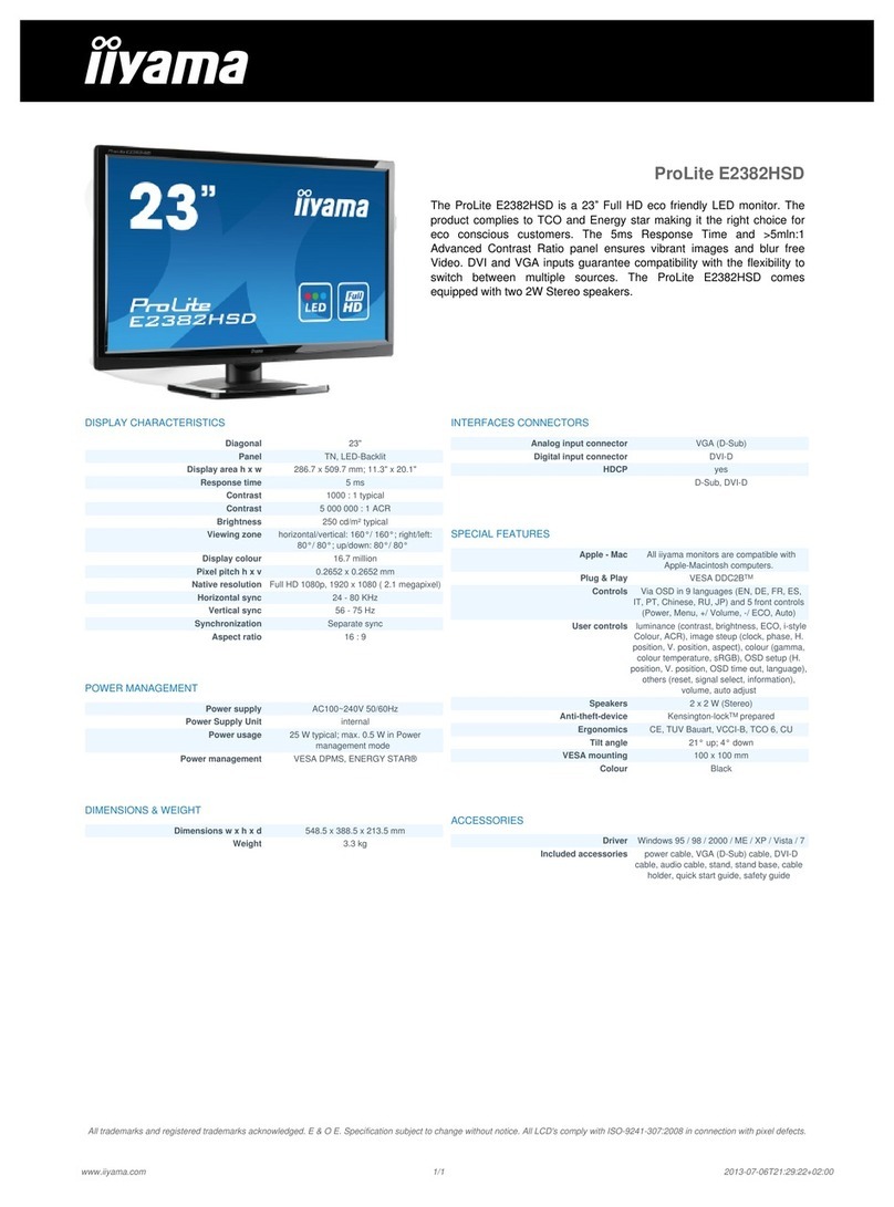 Iiyama ProLite E2382HSD User manual