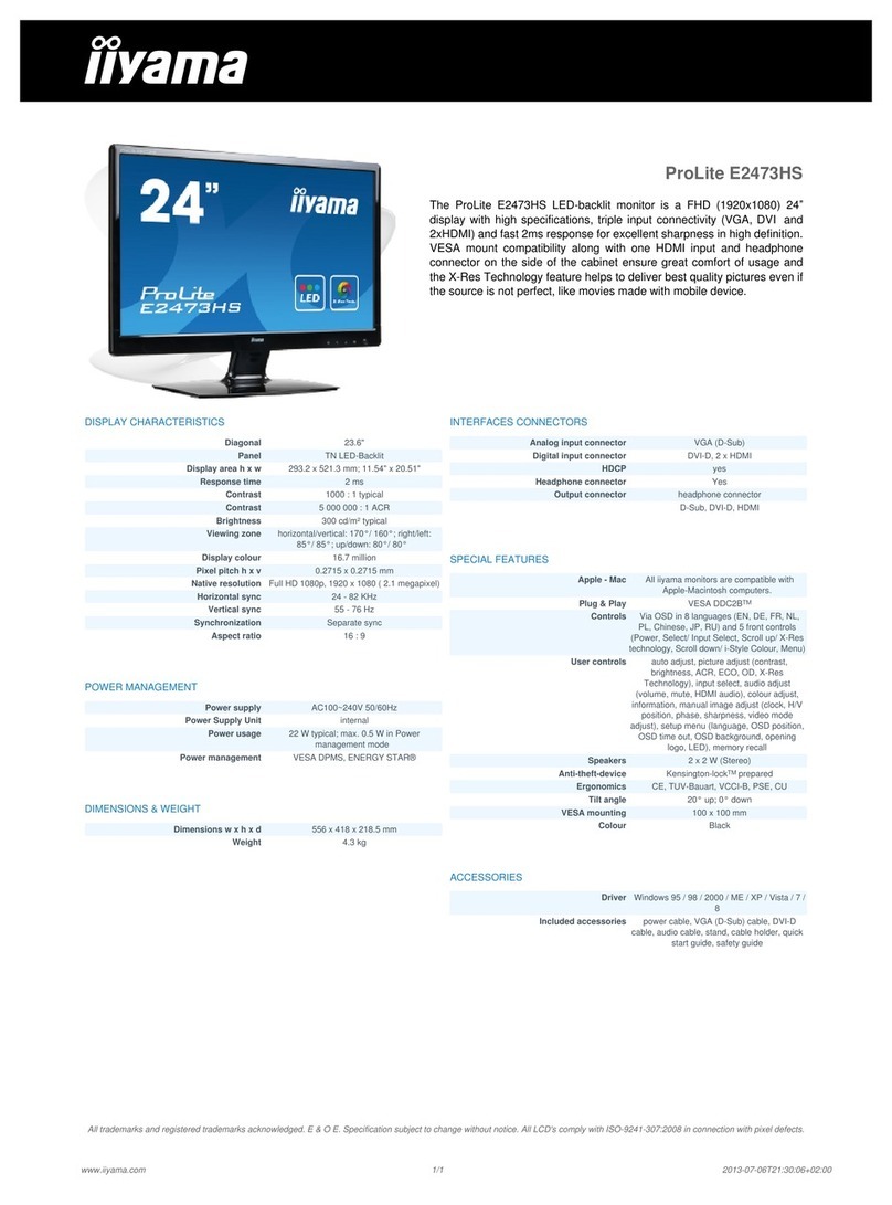 Iiyama ProLite E2473HS User manual