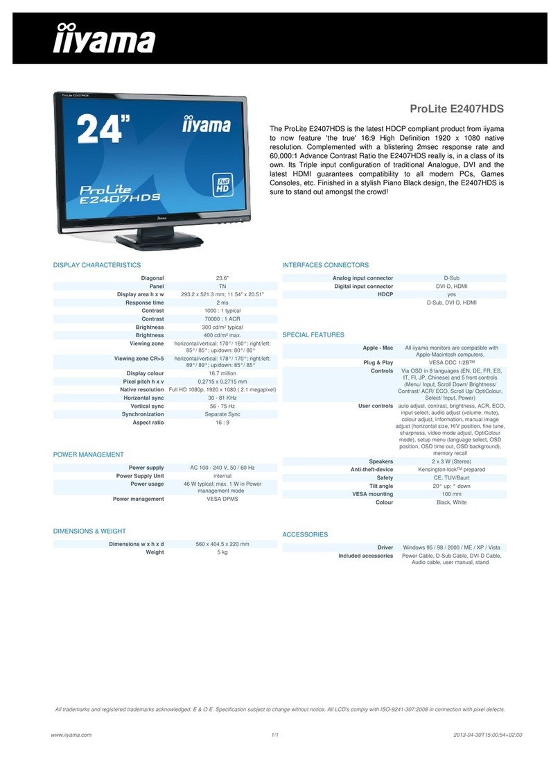 Iiyama ProLite E2407HDS User manual