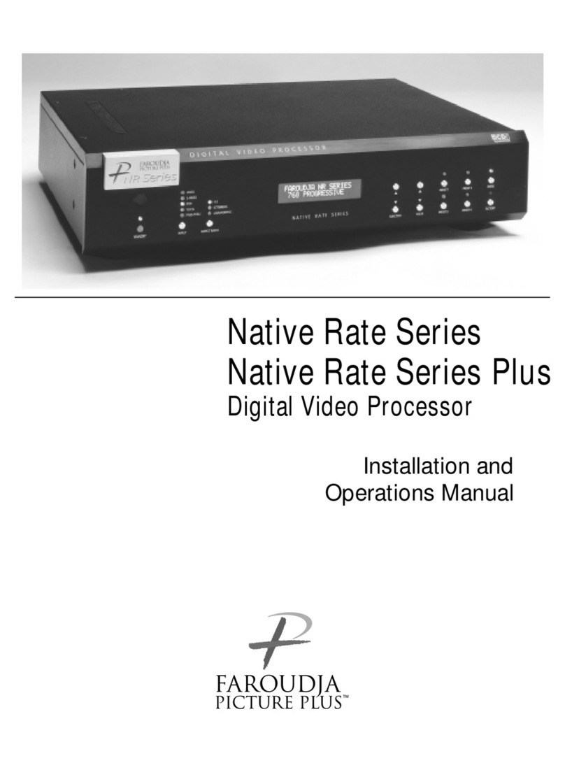 Faroudja Native Rate Series User manual