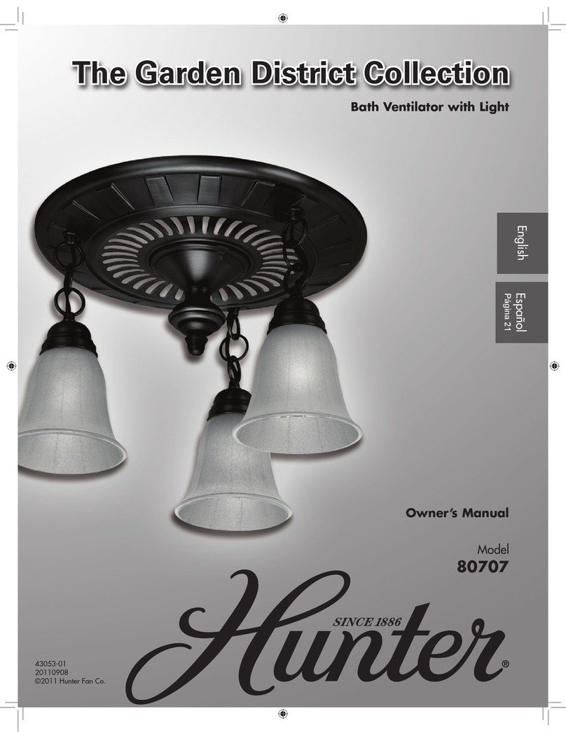 Hunter 80707 owner's manual