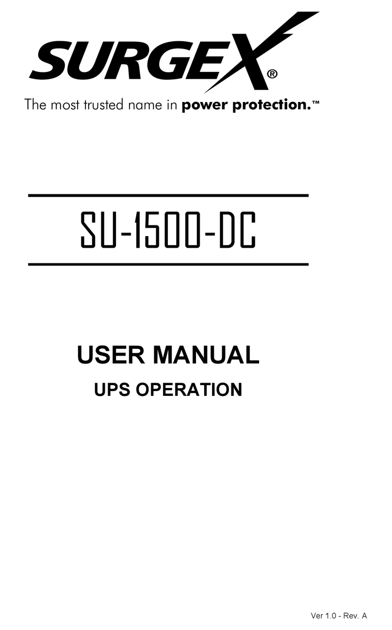 SurgeX SU-1500-DC user manual