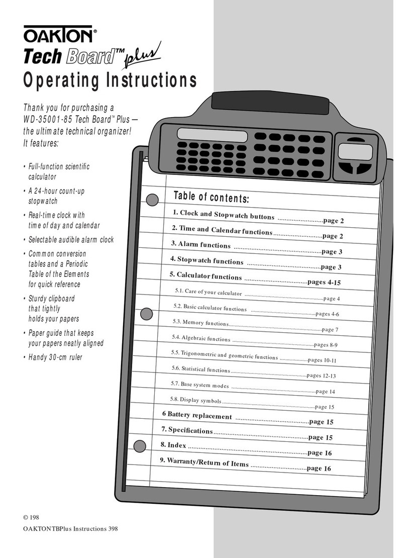 Oakton WD-35001-85 Tech Board Plus operating instructions