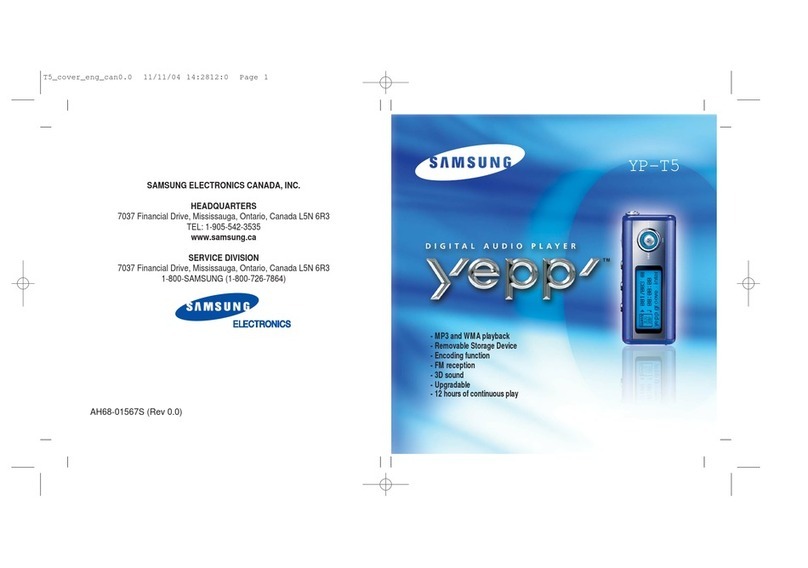 Samsung YP-T5 yepp' User manual Samsung YP-T5 yepp' User manual