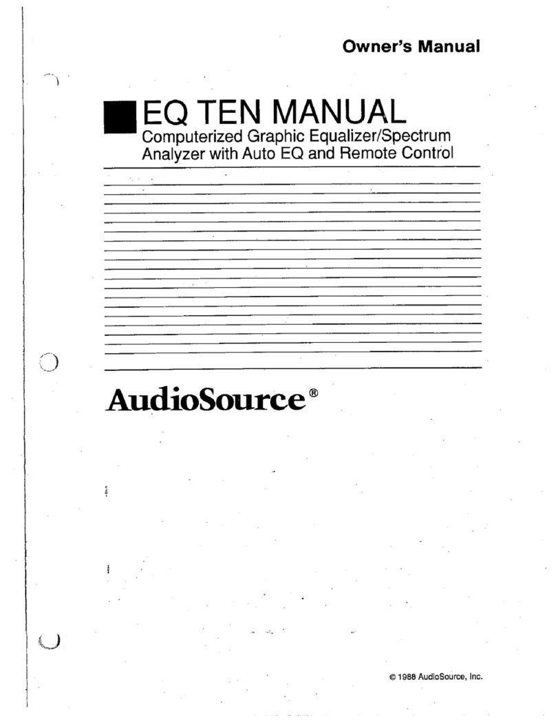 AudioSource EQ TEN owner's manual