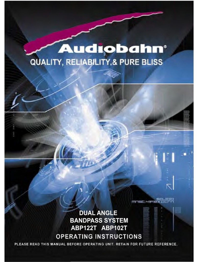 AudioBahn ABP122T User manual