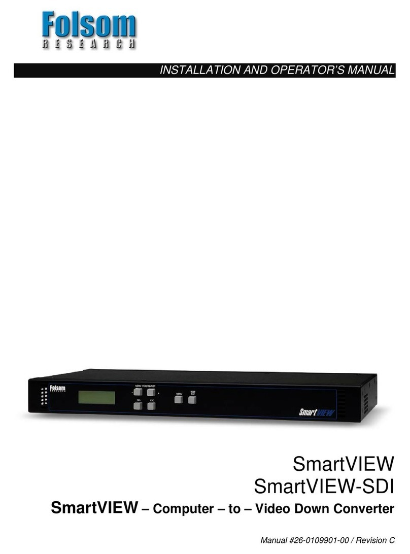 FOLSOM SmartVIEW Installation and operator's manual