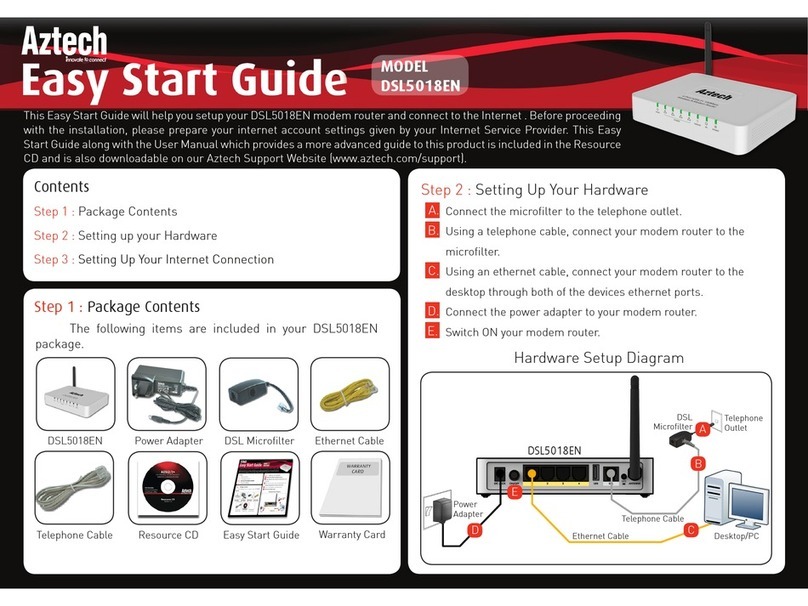 Aztech DSL5018EN Easy start guide
