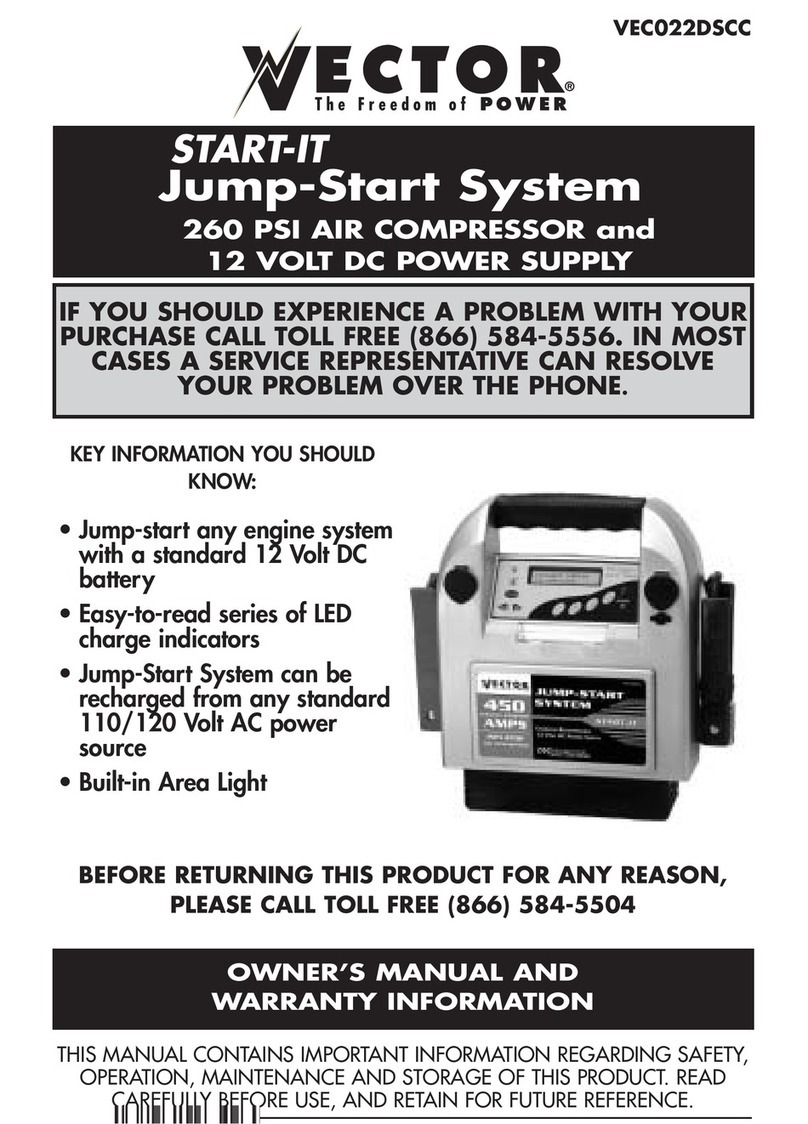 Vector START-IT VEC022DSCC Owner's manual and warranty information Vector START-IT VEC022DSCC Owner's manual and warranty information
