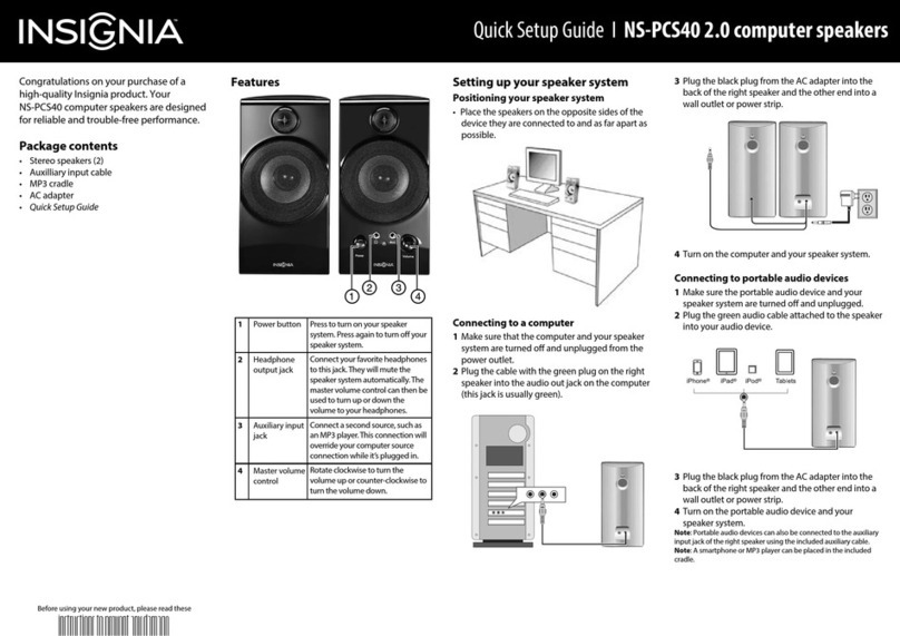 Insignia NS-PCS40 User manual