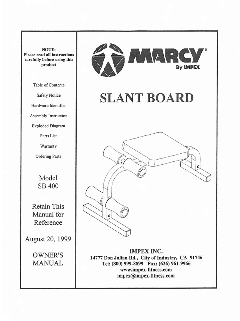 Marcy SB 400 User manual