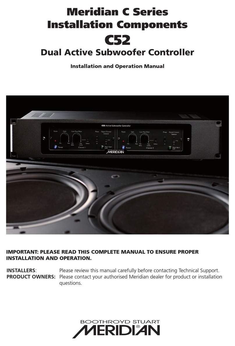 Meridian C52 User manual