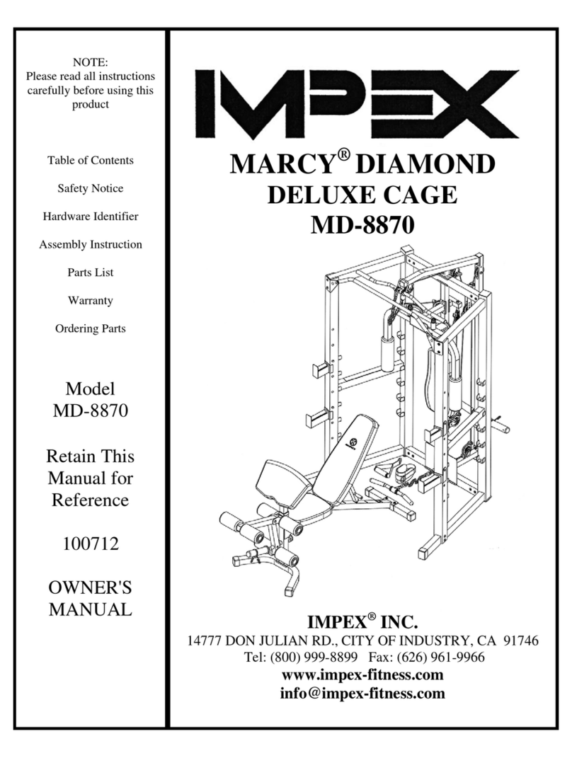 Impex MARCY DIAMOND MD-8870 owner's manual