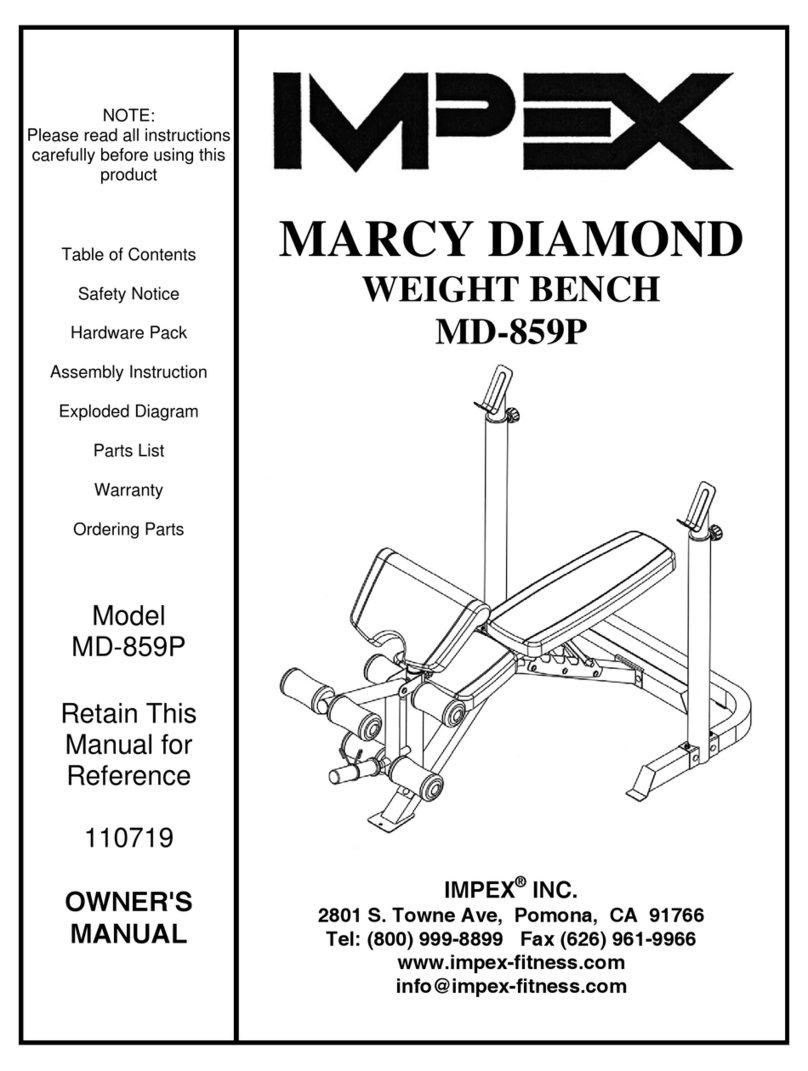 Impex MARCY MD-859P owner's manual