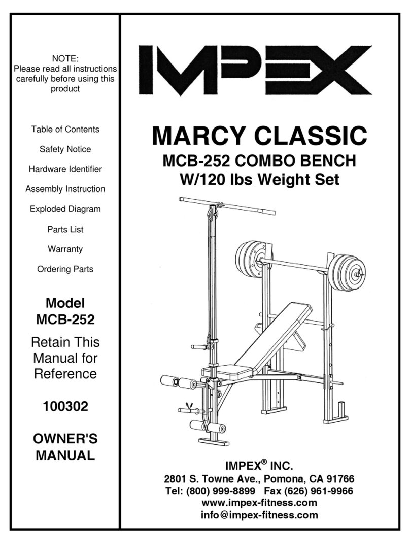 Impex MARCY CLASSIC MCB-252 owner's manual
